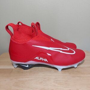 Nike Alpha Menace Elite 3 Football Cleats Red White CT6648-616 Men's Size 9